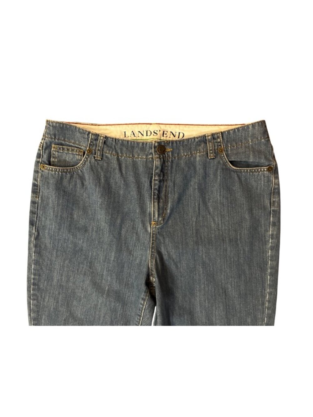 Lands' End Jeans Women's Size 16 x 32 Straight Leg 100% Cotton Denim Used - Picture 5 of 16